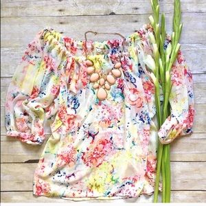 CAbi Floral Top